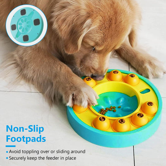 Dog Puzzle Feeder Bowl - Slow Feeding Interactive Toy for IQ Training
